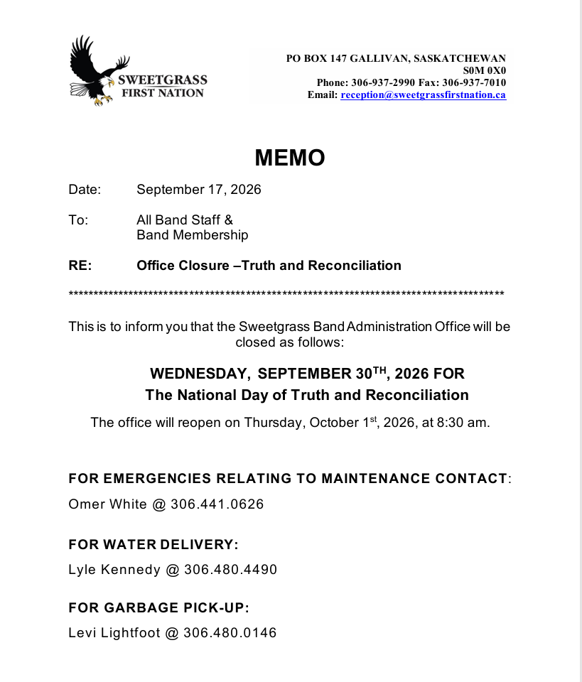 Office Closure September 30
