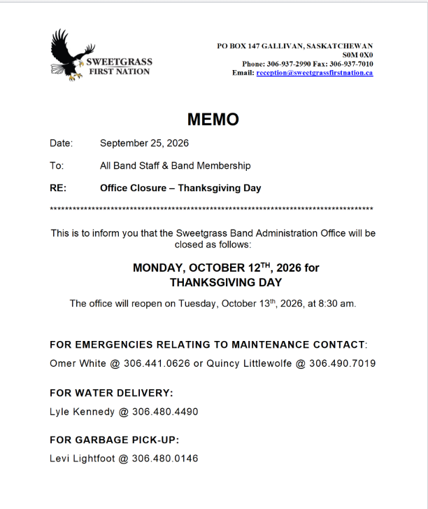 Office Closure September 30 Office Closure September 30